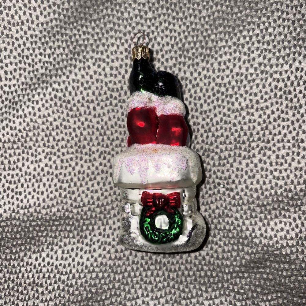 Vintage Christopher Radko SANTA IN THE CHIMNEY- Christmas Ornament